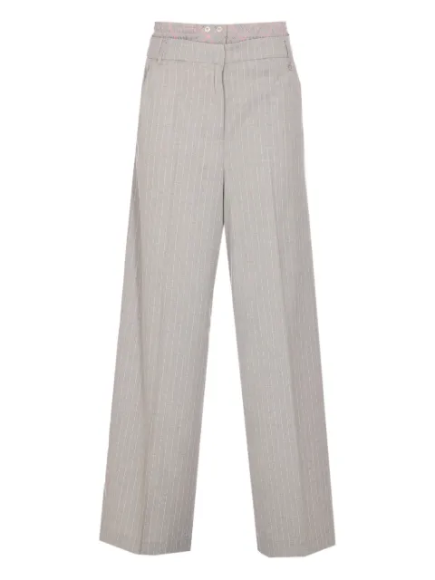 LIU JO striped trousers Grey WA6099T349AP9229