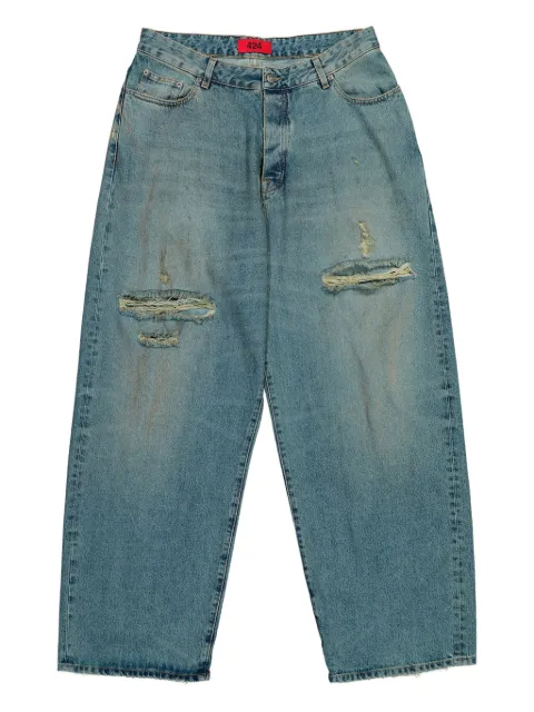 424 ripped big daddy jeans Blue FFF5MT36APTE001502