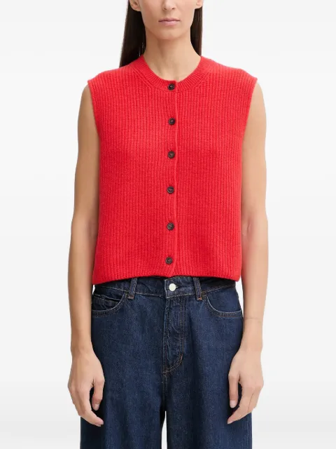 Marc O'Polo buttoned knitted vest Red M00609065023