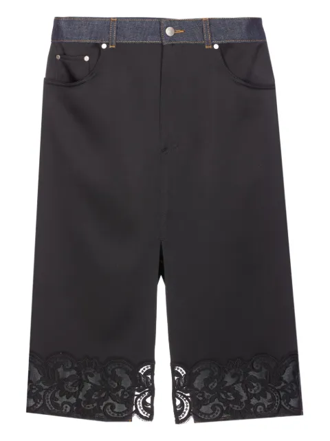 Stella McCartney lace-trim midi skirt Black 6D04433SQH45