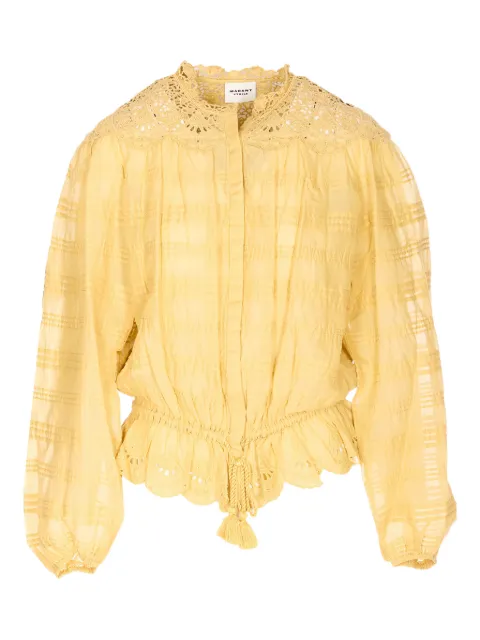 MARANT ÉTOILE Polly blouse Yellow HT0767FAD1J05E