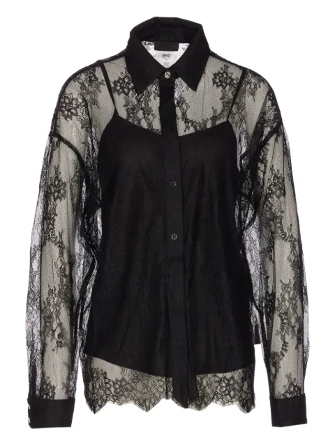 LIU JO lace shirt Black PA6038J4961