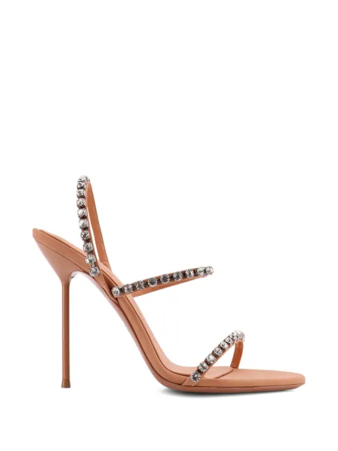 Paris Texas crystal-embellished stiletto-heel sandals Neutrals PX1816XCPCEAMBER