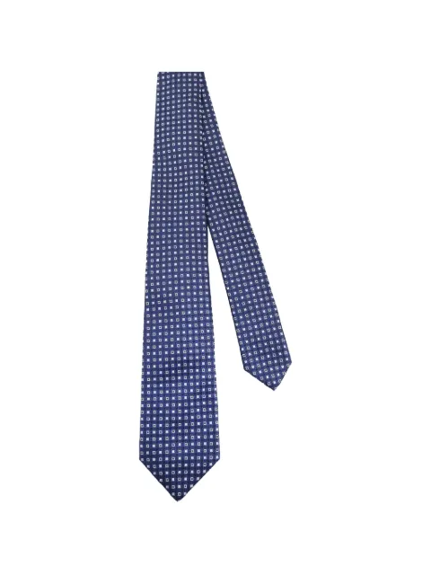 Kiton patterned tie Blue UCRVKRC07L3203