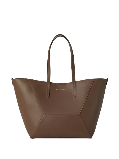 Brunello Cucinelli BC Duo leather tote bag Brown MBDKD2572C9357