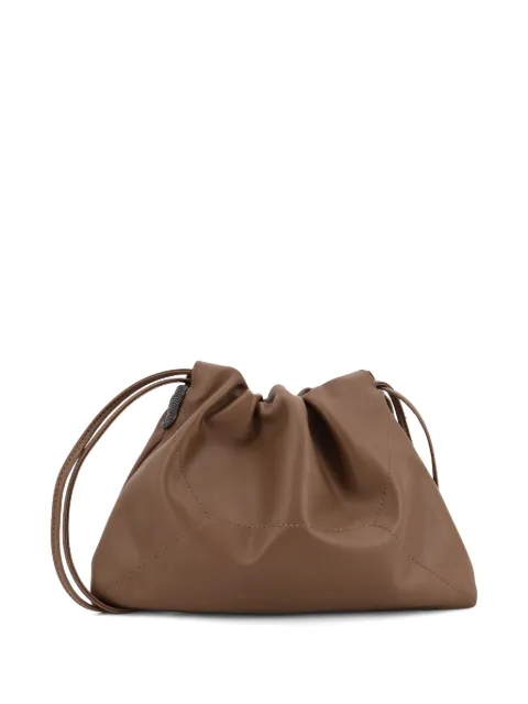 Brunello Cucinelli leather shoulder bag Brown MBXAD2808C9357