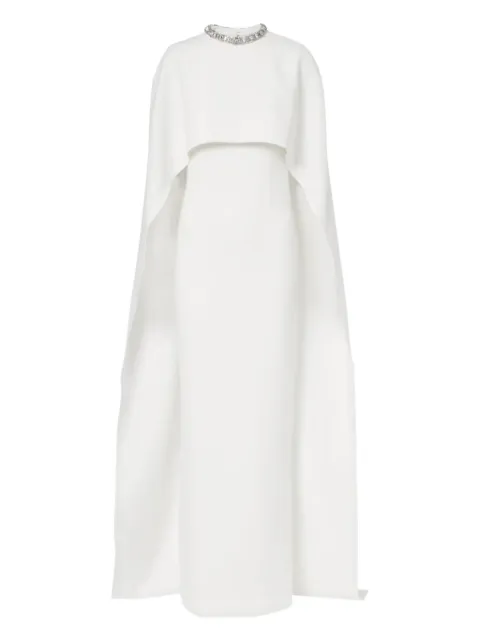 Roland Mouret crystal-neck maxi dress White RMRS26015GCPC