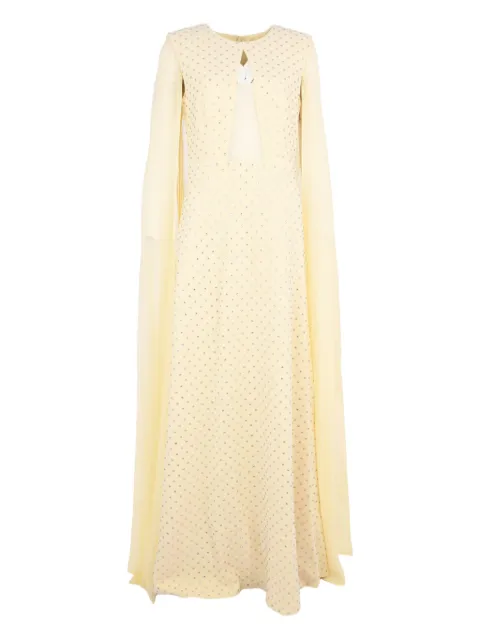 Roland Mouret key-hole-detail maxi dress Yellow RMRS26086GCPY