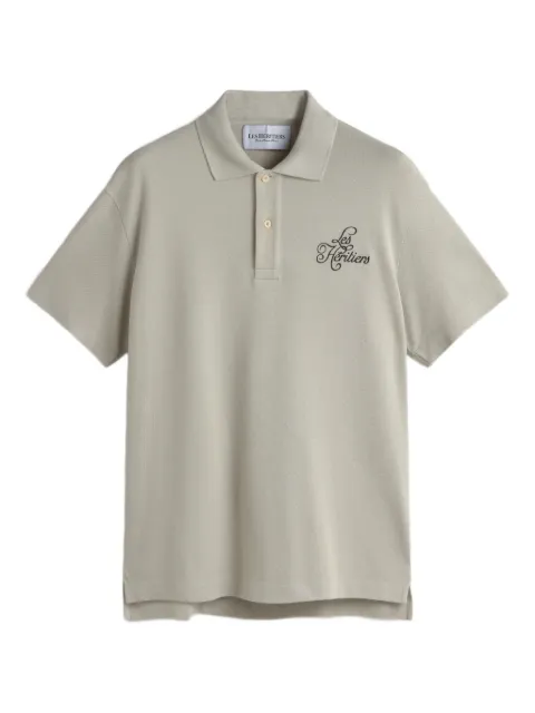 LES HÉRITIERS embroidered polo shirt Grey SIGNATUREPOLO