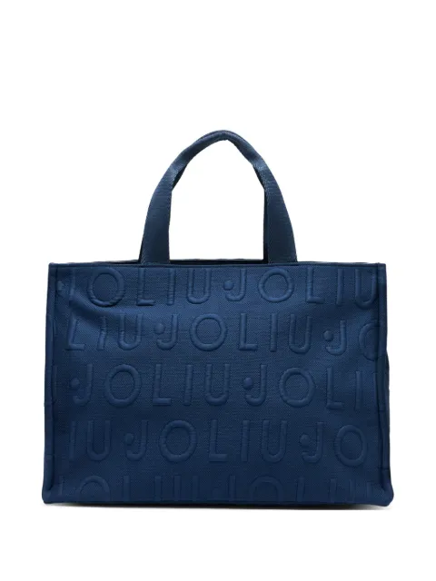 LIU JO medium knit tote bag Blue 2A6026T0300