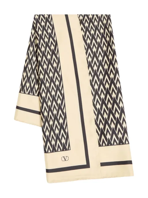 Valentino Garavani Toute La V print scarf Neutrals YEK008DRQ