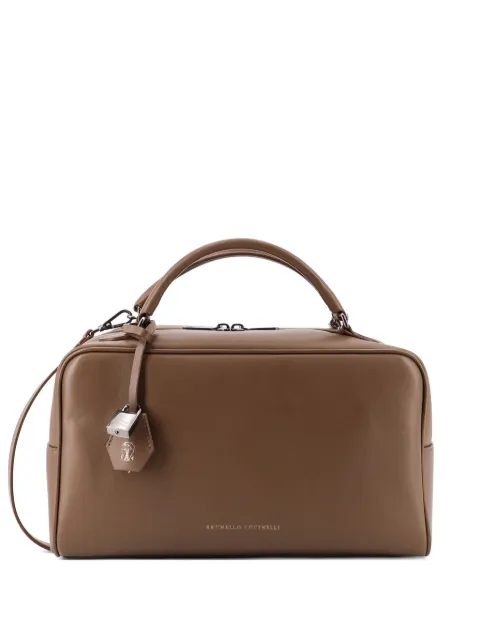 Brunello Cucinelli Boston Explorer top-handle tote bag Brown MBGED2632C9357