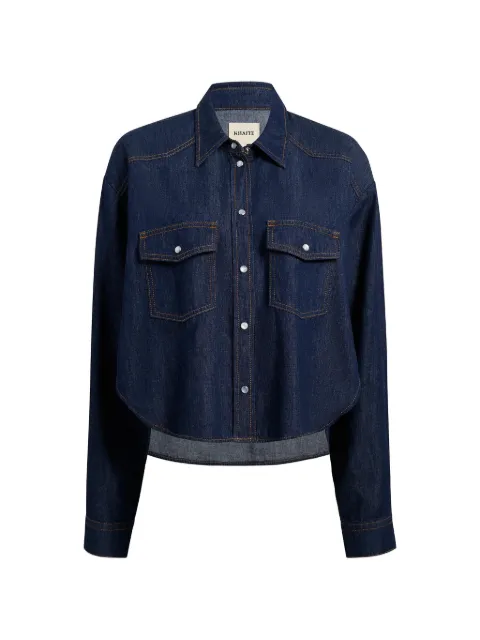 KHAITE Grenon patch-pocket shirt Blue 1184923040040