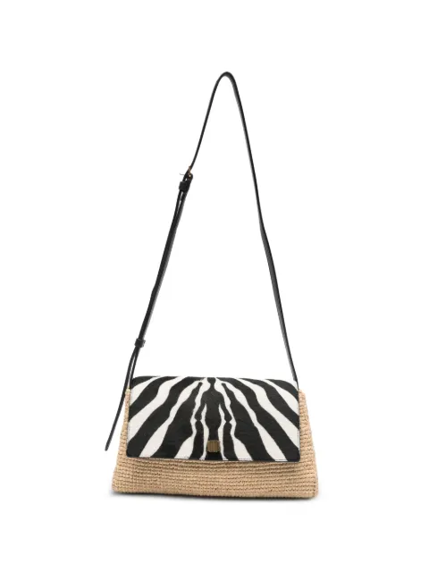 KHAITE Audrey zebra-print cross-body bag Neutrals H3036733