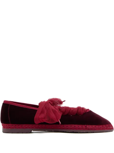 FLABELUS Ginevra tulle bow espadrilles Red GINEVRA