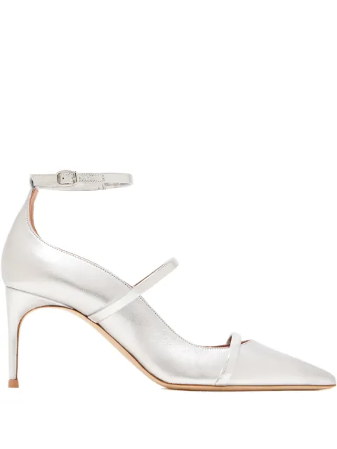 Malone Souliers ankle strap pumps Silver DIAZ701
