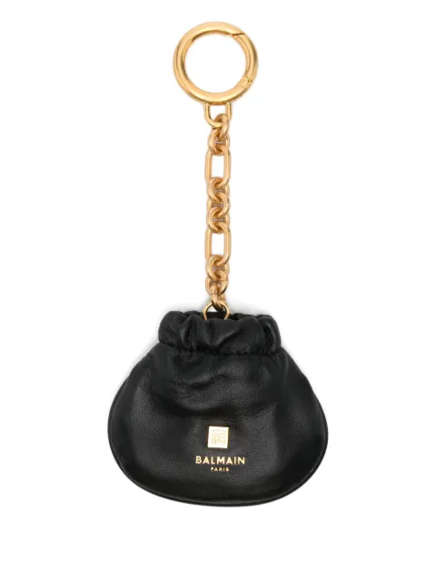 Balmain chain pouch keyring Black GN1RR269LNAH