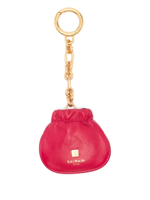 Balmain pouch chain keyring Red GN1RR269LNAH