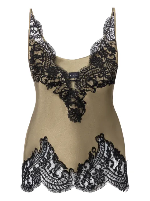IL VOLO Gia lace-details blouse Green GIACAMISOLE