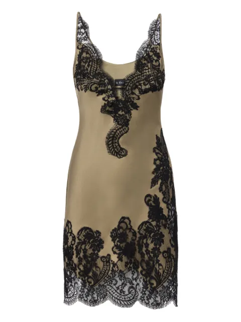 IL VOLO Cara lace-detail mini dress Green CARADRESS