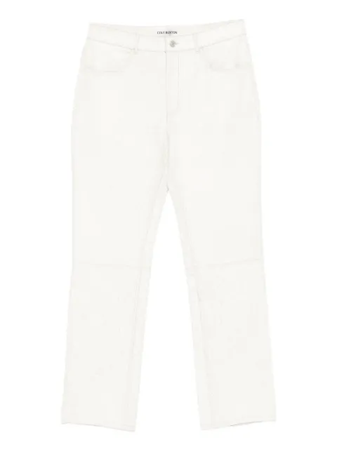COLE BUXTON cracked-finish trousers White AW25CRPL200101