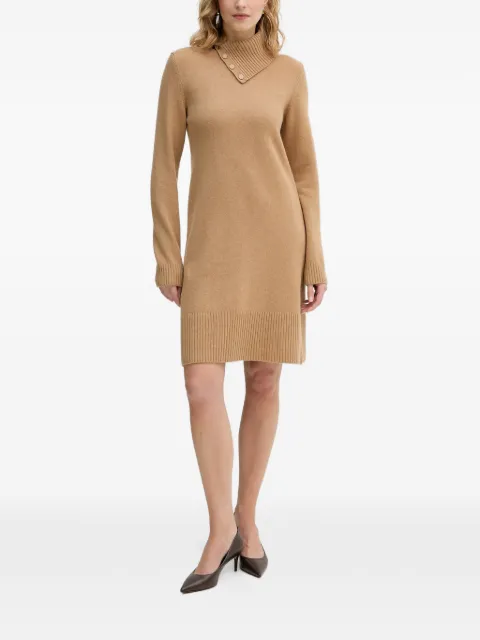 Benetton funnel-neck midi dress Neutrals 1444DV02F