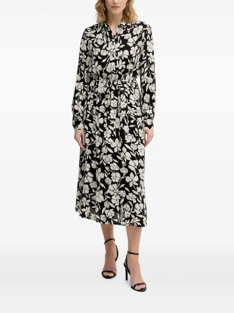 Benetton floral-print midi dress Black 40IGDV0C1