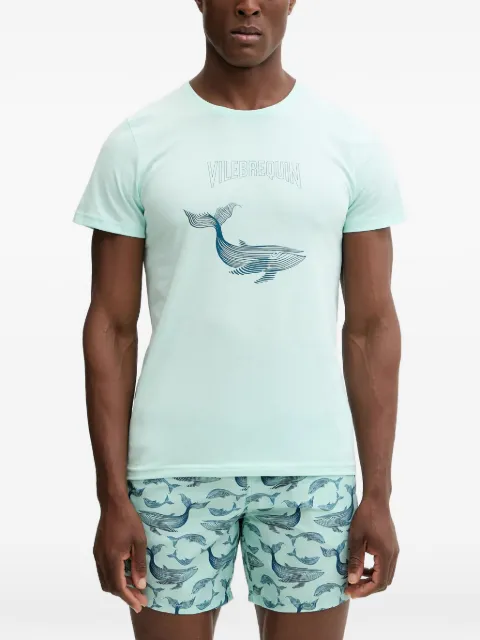 Vilebrequin whale-print T-shirt Green THODP307