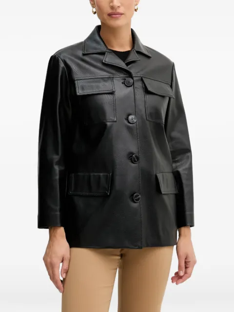 Sisley pocketed buttoned shirt jacket Black 2RRDLN05U