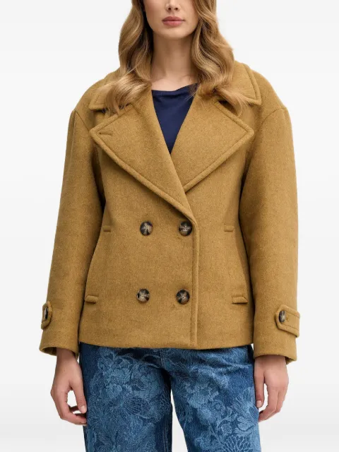 Sisley buttoned V-neck jacket Yellow 2LAJLN06E