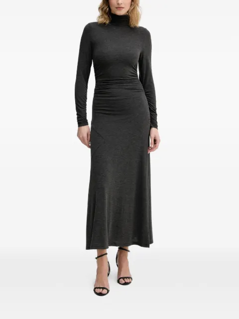 Sisley ruched roll-neck midi dress Grey 4K3ZLV07R