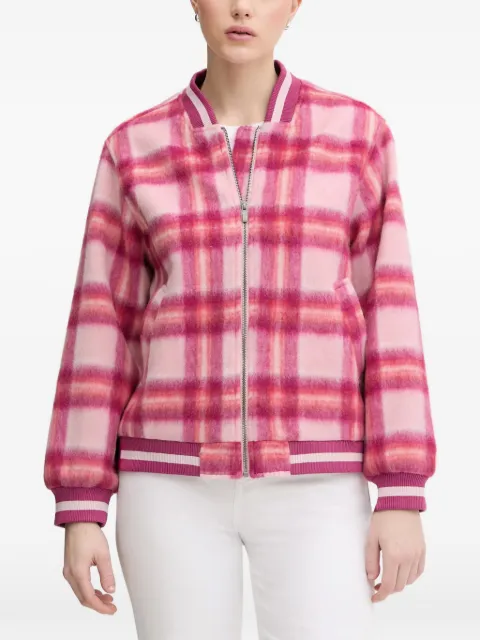 Benetton checked zip jacket Pink 20G9DN08S