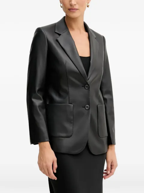 Sisley faux-leather blazer Black 22V3LW038