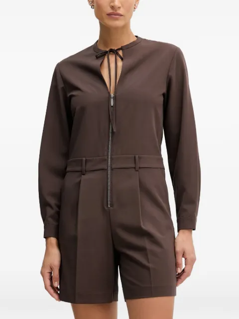 Sisley tie-neck jumpsuit Brown 4RRVLT00R