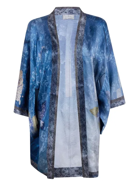 Pierre-Louis Mascia floral-print kimono jacket Blue MUTKAS12608
