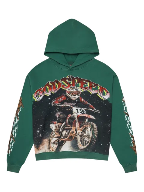 GODSPEED Motocross art-sleeve hoodie Green GMHGREEN