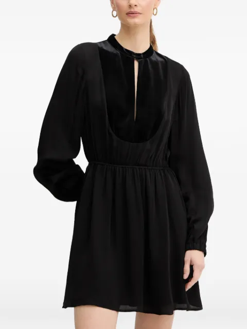 Armani Exchange velvet-panel mini dress Black XW001036AF16121