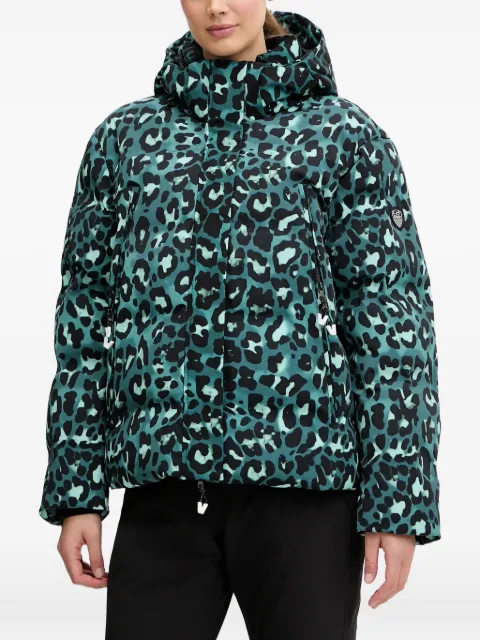 Ea7 Emporio Armani hooded leopard-print jacket Green 7W000394AF13889