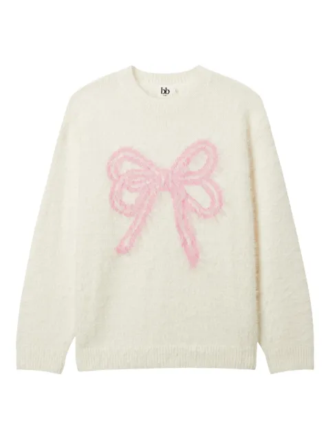 b+ab bow knitted sweater Neutrals 5W362AS