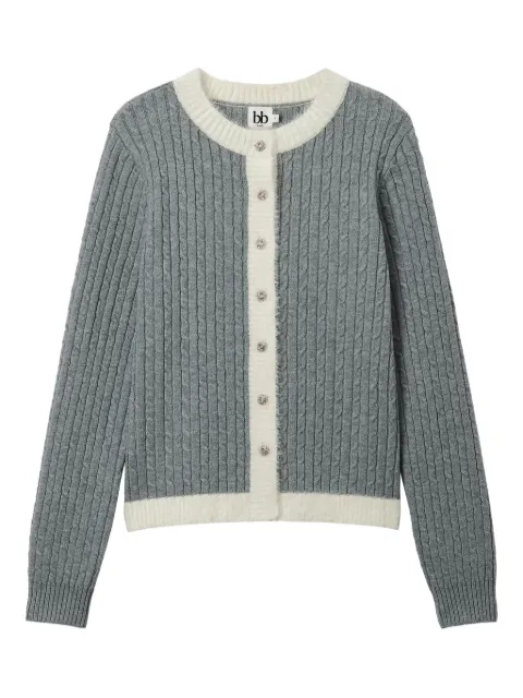 b+ab cable-knit button cardigan Grey 5W363AS