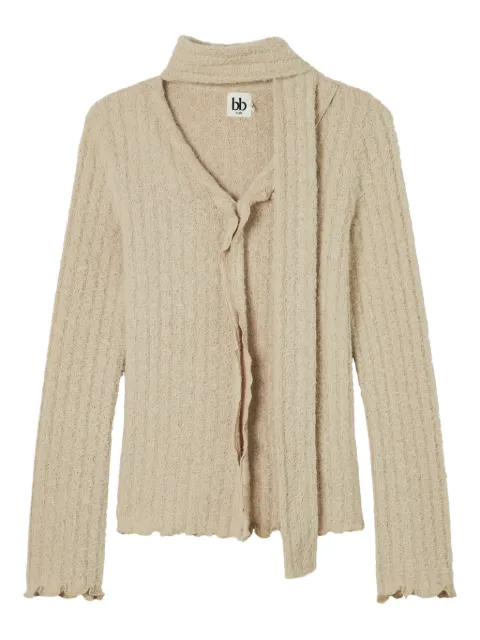 b+ab ruffled cardigan Neutrals 5W656AS