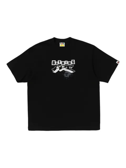 A BATHING APE® print T-shirt Black 001TEL801341M