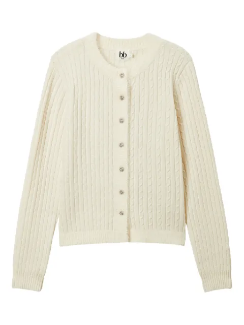 b+ab cable knit button cardigan Neutrals 5W363AS