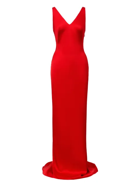 IL VOLO Lavina V-neck maxi dress Red LAVINADRESS