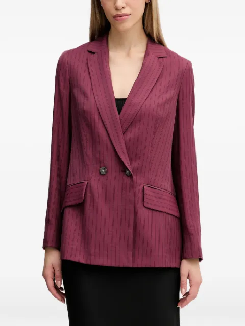 Sisley pinstripe double-breasted blazer Red 24QVLW03B