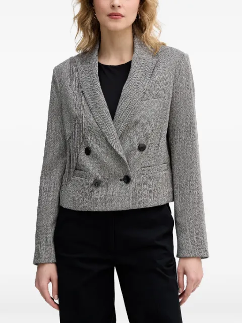 Sisley herringbone-pattern jacket Grey 2D12LW03P