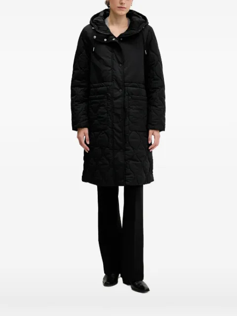 Sisley hooded quilted coat Black 2IRZLN063
