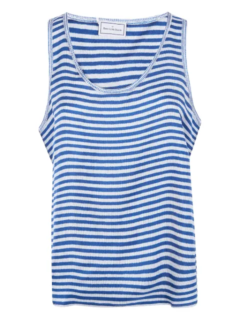 Pierre-Louis Mascia striped silk tank top Blue ALOES12778