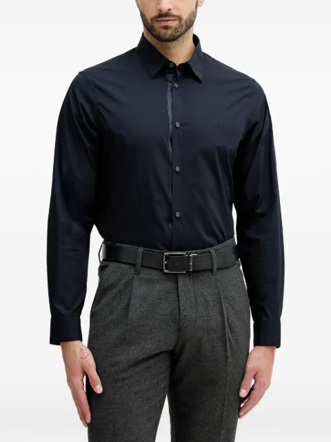 Armani Exchange logo-embroidered shirt Blue XM001500AF16676