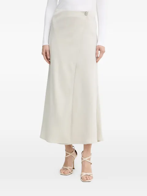 Armani Exchange button-detail midi skirt Neutrals XW001243AF16125